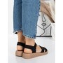 Sandale Dama cu Talpa Joasa 5XJ55 BLACK | MEI