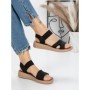 Sandale Dama cu Talpa Joasa 5XJ55 BLACK | MEI