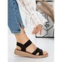 Sandale Dama cu Talpa Joasa 5XJ55 BLACK | MEI