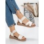 Sandale Dama cu Talpa Joasa 5XJ55 WHITE | MEI