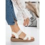 Sandale Dama cu Talpa Joasa 5XJ55 WHITE | MEI
