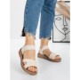 Sandale Dama cu Talpa Joasa 5XJ55 BEIGE | MEI