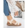 Sandale Dama cu Talpa Joasa 5XJ55 BEIGE | MEI