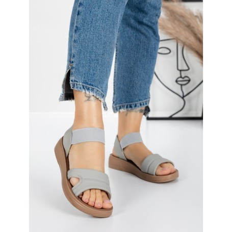 Sandale Dama cu Talpa Joasa 5XJ55 GREY | MEI