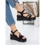Sandale Dama cu Platforma 5LM1 BLACK | MEI