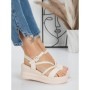 Sandale Dama cu Platforma 5LM1 BEIGE | MEI