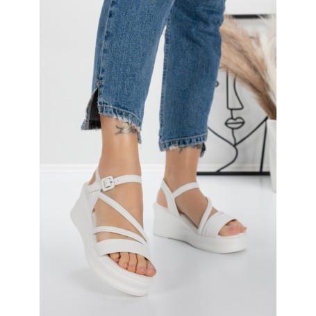 Sandale Dama cu Platforma 5LM1 WHITE | MEI