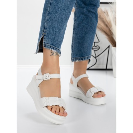 Sandale Dama cu Platforma 5LM2 WHITE | MEI