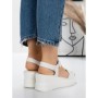 Sandale Dama cu Platforma 5LM2 WHITE | MEI