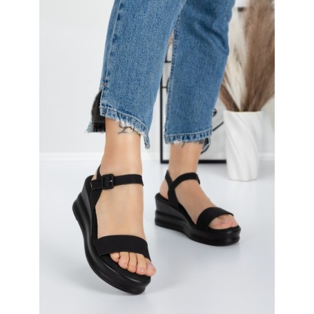 Sandale Dama cu Platforma 5LM5 BLACK | MEI