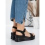 Sandale Dama cu Platforma 5LM5 BLACK | MEI