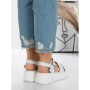 Sandale Dama cu Platforma 5GZ11 WHITE | MEI