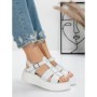 Sandale Dama cu Platforma 5GZ11 WHITE | MEI