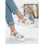 Sandale Dama cu Platforma 5GZ11 WHITE | MEI