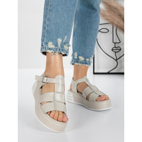 Sandale Dama cu Platforma 5GZ11 BEIGE | MEI