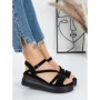 Sandale Dama cu Platforma 5H18 BLACK | MEI