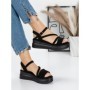 Sandale Dama cu Platforma 5H18 BLACK | MEI