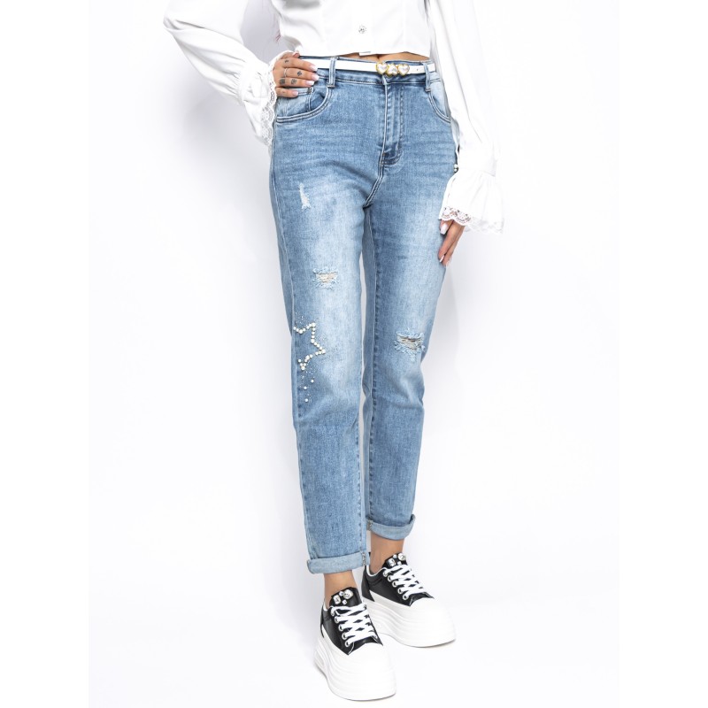 Blugi Dama BF1608-5 ALBASTRU | MEI