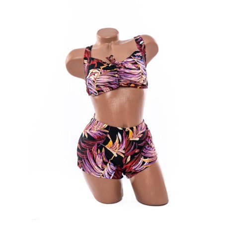Costum de baie dama L909-2 NEGRU-VISINIU | MEINA