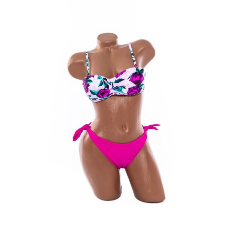 Costum de baie dama F335-1 ROZ-NEGRU | MEINA
