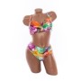 Costum de baie dama L2219 PORTOCALIU-VERDE | MEINA