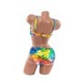 Costum de baie dama L2219 PORTOCALIU-ALBASTRU | MEINA