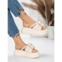 Papuci Dama cu Platforma 8570 BEIGE | MEI