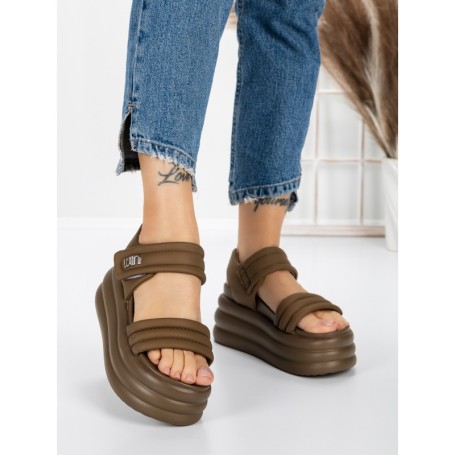 Sandale Dama cu Platforma 8577 BROWN | MEI