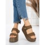 Sandale Dama cu Platforma 8577 BROWN | MEI