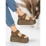 Sandale Dama cu Platforma 8577 BROWN | MEI