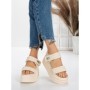 Sandale Dama cu Platforma 8577 BEIGE | MEI