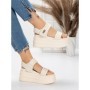 Sandale Dama cu Platforma 8577 BEIGE | MEI
