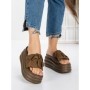 Papuci Dama cu Platforma 8587 BROWN | MEI