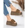 Papuci Dama cu Platforma 8587 BROWN | MEI