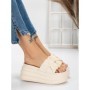 Papuci Dama cu Platforma 8587 BEIGE | MEI