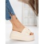 Papuci Dama cu Platforma 8587 BEIGE | MEI