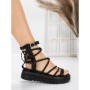 Sandale Dama cu Talpa Joasa 3AW301 BLACK | MEI