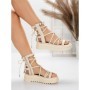 Sandale Dama cu Talpa Joasa 3AW301 BEIGE | MEI