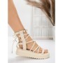 Sandale Dama cu Talpa Joasa 3AW301 BEIGE | MEI