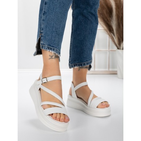 Sandale Dama cu Platforma 5HXS6 WHITE | MEI