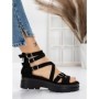 Sandale Dama cu Talpa Joasa 5HXS15 BLACK | MEI