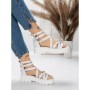 Sandale Dama cu Talpa Joasa 5HXS15 WHITE | MEI