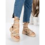 Sandale Dama cu Talpa Joasa 5HXS15 BEIGE | MEI