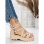 Sandale Dama cu Talpa Joasa 5HXS15 BEIGE | MEI