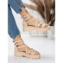 Sandale Dama cu Talpa Joasa 5HXS15 BEIGE | MEI