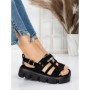 Sandale Dama cu Talpa Joasa 5HXS18 BLACK | MEI