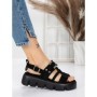 Sandale Dama cu Talpa Joasa 5HXS18 BLACK | MEI