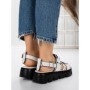 Sandale Dama cu Talpa Joasa 5HXS18 WHITE | MEI