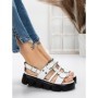 Sandale Dama cu Talpa Joasa 5HXS18 WHITE | MEI