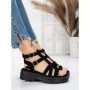 Sandale Dama cu Talpa Joasa 5HXS20 BLACK | MEI